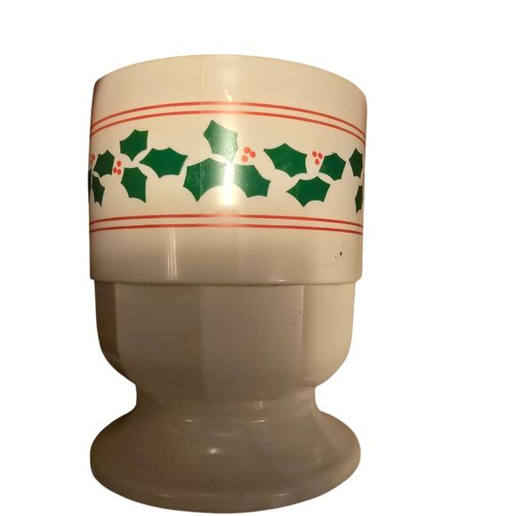 Vintage Plastics Inc. Holly Christmas Mugs - Set of Festive Drinkware - Picture 2 of 3